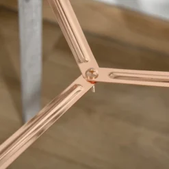 HOMCOM Vintage Tripod Floor Lamp, Height Adjustable Nautical Spotlight With Wood Legs, E12 Lamp Base For Living Room, Bedroom, Gray And Rose Gold -Homcom GUEST 01e0d15e d0ba 4f73 a2e7 aafb454f7852