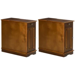HOMCOM Side Table With Flip Top, Slim End Table With Storage Drawer And Cabinet For Living Room, Set Of 2, Espresso 7 HOMCOM Side Table With Flip Top, Slim End Table With Storage Drawer And Cabinet For Living Room, Set Of 2, Espresso -Homcom GUEST 063b6528 cf00 4c21 a6fc 44e1e881ee7a