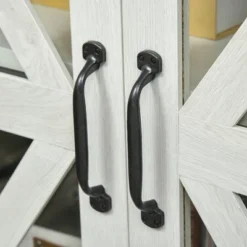 HOMCOM Rustic Kitchen Sideboard, Glass Door Buffet Cabinet, TV Stand With Adjustable Shelf For Dining Room, White 9 HOMCOM Rustic Kitchen Sideboard, Glass Door Buffet Cabinet, TV Stand With Adjustable Shelf For Dining Room, White -Homcom GUEST 07e1cdbf 1d9f 437b 9d40 55410953da68