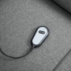 HOMCOM Power Lift Assist Recliner Chair For Elderly With Remote Control, Linen Fabric Upholstery Gray -Homcom GUEST 0b656c98 5ee3 4f23 a219 f09f2066c869