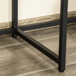 HOMCOM Two Person Home Office Desk With Elevated Monitor Shelf, Bottom CPU Tower Shelf And Large Desktop, Black/Brown -Homcom GUEST 0ba2553d 4e8a 4127 b912 53fb3fe3e823