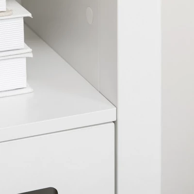 HOMCOM Kitchen Cabinet, Storage Cabinet, Sideboard Buffet Cabinet With Double Glass Doors For Kitchen, Living Room, White 4 HOMCOM Kitchen Cabinet, Storage Cabinet, Sideboard Buffet Cabinet With Double Glass Doors For Kitchen, Living Room, White - Image 4