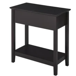HOMCOM End Side Table, Flip Top Design With Storage Hinge Cabinet, Bottom Shelf, And Sturdy Base For Living Room Bedroom, Dark Coffee 7 HOMCOM End Side Table, Flip Top Design With Storage Hinge Cabinet, Bottom Shelf, And Sturdy Base For Living Room Bedroom, Dark Coffee -Homcom GUEST 0d031097 a5cf 4d90 b7fe 747c587fbff4