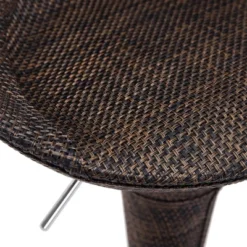 HOMCOM Adjustable Bar Stools Set Of 2, Rattan Bar Height Barstools With Swivel For Pub Counter Kitchen -Homcom GUEST 0def4570 adbd 49b6 b78c 9d553214af1a