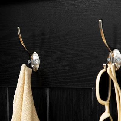 HOMCOM Hall Tree With Shoe Storage Bench, Entryway Bench With Coat Rack, Accent Coat Tree With Adjustable Shelves For Hallway, Mud Room, Black 4 HOMCOM Hall Tree With Shoe Storage Bench, Entryway Bench With Coat Rack, Accent Coat Tree With Adjustable Shelves For Hallway, Mud Room, Black - Image 4