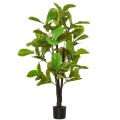 HOMCOM 4.5FT Artificial Fiddle Leaf Fig Tree, Faux Decorative Plant In Nursery Pot For Indoor Or Outdoor Décor -Homcom GUEST 0ff51742 b5ae 4789 8364 b3d6dc7766cc