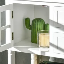 HOMCOM Vintage Console Table With 2 Drawers And Cabinets, Retro Sofa Table For Entryway, Living Room And Hallway, White -Homcom GUEST 19818ba2 abe6 4969 a3bf 21edc97ef79b