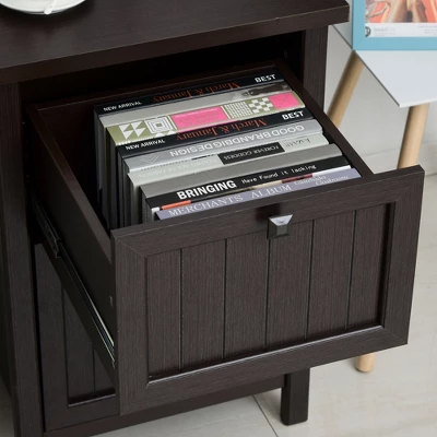 HOMCOM Vintage Executive Computer Desk, Home Office Work Station, Student Table With Cabinet & 3 Drawers For Hanging Files 5 HOMCOM Vintage Executive Computer Desk, Home Office Work Station, Student Table With Cabinet & 3 Drawers For Hanging Files - Image 5