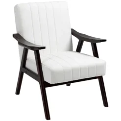 HOMCOM Accent Chair With Softness & Support, Upholstered Arm Chair For Living Room Furniture, Comfy Chair For Bedroom, Living Room Chair, Cream White 7 HOMCOM Accent Chair With Softness & Support, Upholstered Arm Chair For Living Room Furniture, Comfy Chair For Bedroom, Living Room Chair, Cream White -Homcom GUEST 1f358699 78ad 4f80 9f24 d6fde7b7a33a