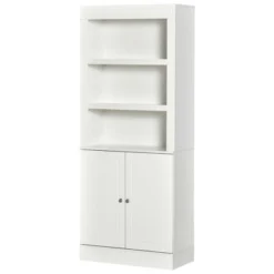 HOMCOM 72" Kitchen Buffet With Hutch, Kitchen Pantry Cupboard With 2 Door Cabinet, And 2 Adjustable Shelves, White -Homcom GUEST 23673a1e 6040 4b68 b819 993e1116b36d
