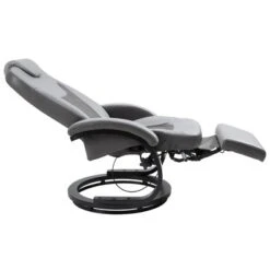 HOMCOM PU Recliner Reading Armchair With Footrest, Headrest And Round Steel/Wood Base For Living Room Or Office, Gray 11 HOMCOM PU Recliner Reading Armchair With Footrest, Headrest And Round Steel/Wood Base For Living Room Or Office, Gray -Homcom GUEST 256cda44 db1e 4c88 87e2 2a6f9449b73f