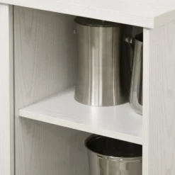 HOMCOM Modern Buffet Cabinet With Sliding Door, Wine Bar Cabinet With Storage, Kitchen/Dining Room Storage Cabinet With Shelves, White -Homcom GUEST 25f655ce 907f 4cf8 aefb c798796a969b