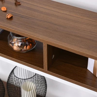 HOMCOM Industrial Style Entryway Console Table Desk With Shelf For Living Room, Or Bedroom 4 HOMCOM Industrial Style Entryway Console Table Desk With Shelf For Living Room, Or Bedroom - Image 4