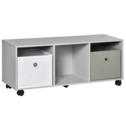 HOMCOM Kids Toy Chest With Cloth Drawers, Cabinet Storage Organizer Children Display Shelf For Toys, Clothes, Or Books For Bedroom With Wheels 12 HOMCOM Kids Toy Chest With Cloth Drawers, Cabinet Storage Organizer Children Display Shelf For Toys, Clothes, Or Books For Bedroom With Wheels -Homcom GUEST 27529493 c3d0 4895 95f2 b080b9304954