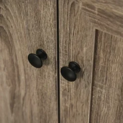 HOMCOM Freestanding Kitchen Pantry Storage With 2 Large Cabinets, 4 Shelves, Framed Glass Doors And Anti-Toppling Design -Homcom GUEST 290eb989 c7f5 4f50 9cba cc490bc18d24