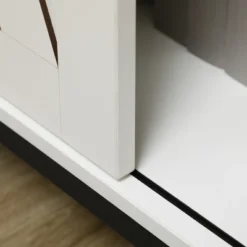 HOMCOM Buffet Cabinet, Farmhouse Sideboard, Coffee Bar Cabinet With Adjustable Shelf, Sliding Barn Door For Kitchen And Living Room -Homcom GUEST 2a276d8c e2cd 4b18 a64e 1e79f0f657bc