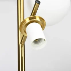 HOMCOM 3-Light Modern Floor Lamp For Living Room Bright Lighting, Tree Standing Lamp For Bedroom With Globe Lampshades, Gold -Homcom GUEST 2a9ca189 c67e 43e2 916f b09fce0d3ed6
