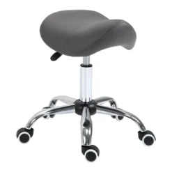 HOMCOM Ergonomic Rolling Saddle Stool PU Leather Hydraulic Spa Stool Height Adjustable Swivel Drafting Medical Salon Chair -Homcom GUEST 2ba7ab55 5905 4fc1 847a 8640a3972834