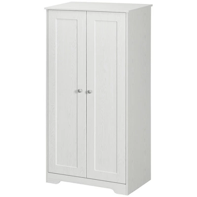 HOMCOM Kitchen Pantry Storage Cabinet, Freestanding Kitchen Cupboard With 2 Doors, Adjustable Shelves For Living Room, Dining Room, Bedroom, White 3 HOMCOM Kitchen Pantry Storage Cabinet, Freestanding Kitchen Cupboard With 2 Doors, Adjustable Shelves For Living Room, Dining Room, Bedroom, White - Image 3