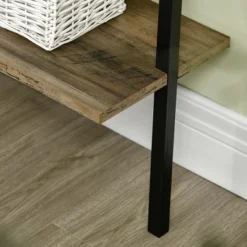 HOMCOM Industrial 5 Tier Ladder Shelf, Wall Mount Storage Shelves Bookcase With Metal Frame, Corner Unit, Plant Flower Rack For Living Room, Balcony, Brown 9 HOMCOM Industrial 5 Tier Ladder Shelf, Wall Mount Storage Shelves Bookcase With Metal Frame, Corner Unit, Plant Flower Rack For Living Room, Balcony, Brown -Homcom GUEST 31df6cb8 6588 464b 8708 10d67dcf6440