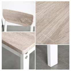 HOMCOM Modern 5-Piece Dining Table Set For 4 With Foldable Drop Leaf, 4 Chairs, And Metal Frame For Small Spaces, White -Homcom GUEST 3395cb73 d008 4d40 a9da f0bfa9d975c8