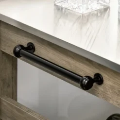 HOMCOM Rolling Kitchen Cart With Stainless Steel Countertop, 1 Bottom Shelf, 1 Slotted Middle Shelf And 4 Castor Wheels, Gray -Homcom GUEST 35987ac7 51d1 4bfa 8998 8a865fa7f2c2