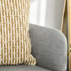 HOMCOM 48" Loveseat Sofa For Bedroom, Modern Love Seats Furniture, Upholstered Small Couch For Small Space, Gray -Homcom GUEST 35c3a11f 1dbc 4380 96f5 0861ed73fe28