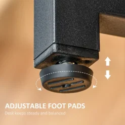 HOMCOM Two Person Home Office Desk With Elevated Monitor Shelf, Bottom CPU Tower Shelf And Large Desktop, Black/Brown -Homcom GUEST 3a0659f4 6701 4cee bf53 398be7844029