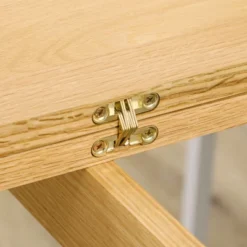 HOMCOM 31.5"/51" Resizing Space Saving Table With Easy To Clean Surface, Folding Dining Table, Small Kitchen Table, Wood Dining Table 4–6 People, Oak 8 HOMCOM 31.5"/51" Resizing Space Saving Table With Easy To Clean Surface, Folding Dining Table, Small Kitchen Table, Wood Dining Table 4–6 People, Oak -Homcom GUEST 3cc0daa4 8e69 498e a281 c7df0c53cda6