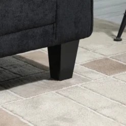 HOMCOM Modern 3-Seater Sofa 78" Thick Padded Comfy Couch With 2 Pillows, Corduroy Fabric Upholstery, Pine Wood Legs And Rounded Arms For Living Room -Homcom GUEST 3ea603e2 b0cc 4adc 9914 7a760cd98ee6