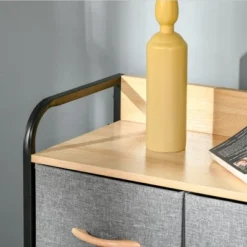 HOMCOM 5-Drawer Fabric Dresser Tower, 4-Tier Storage Organizer With Steel Frame For Hallway, Bedroom And Closet, Light Gray -Homcom GUEST 3f8b4fb7 6930 45d5 89f0 35e59b6c2726