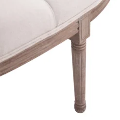 HOMCOM Vintage Semi-Circle Hallway Bench Tufted Upholstered Velvet-Touch Fabric Accent Seat With Rubberwood Legs, Off White 12 HOMCOM Vintage Semi-Circle Hallway Bench Tufted Upholstered Velvet-Touch Fabric Accent Seat With Rubberwood Legs, Off White -Homcom GUEST 40162ca2 b5c9 49bf 8416 8e8602dc65ca