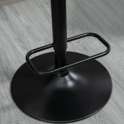 HOMCOM Counter Height Bar Stools Set Of 2, Height Adjustable Swivel Barstools With Footrest And Tufted Back, Linen Fabric Bar Chairs, Dark Gray -Homcom GUEST 40863e48 169d 4a37 8012 34de17806ae2