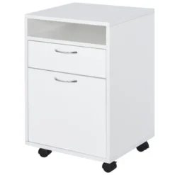 HOMCOM Mobile Storage Cabinet Organizer With Drawer And Cabinet, Printer Stand With Castors -Homcom GUEST 409d7551 90c5 4f8d 972a 6b04ab6afd51
