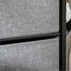 HOMCOM 5-Drawer Fabric Dresser Tower, 4-Tier Storage Organizer With Steel Frame For Hallway, Bedroom And Closet, Light Gray -Homcom GUEST 41497126 42e3 424b ad65 cfae05445d90