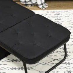 HOMCOM Ottoman Sofa Bed, 4 In 1 Multi-Function Button Tufted Folding Sleeper Chair Bed With Adjustable Backrest, Pillow, Side Pocket -Homcom GUEST 41953d97 dd0e 4893 99fa f981a39c6386