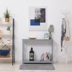 HOMCOM 2-Tier Console Table, Sofa Side Table With Storage Shelf, X Design For Entryway, Living Room, And Hallway 12 HOMCOM 2-Tier Console Table, Sofa Side Table With Storage Shelf, X Design For Entryway, Living Room, And Hallway -Homcom GUEST 438b3d07 641d 4abb b613 49244cdbead0