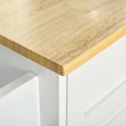 HOMCOM 48" Modern Kitchen Island Cart On Wheels With Storage Drawers, Rolling Utility Cart With Adjustable Shelves, Cabinets And Towel Rack -Homcom GUEST 4538ae91 e6ee 46a6 ba8d 9a6cac5e9228