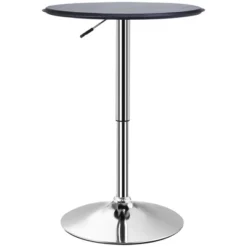 HOMCOM 25" Classic Round Adjustable Faux Leather Chrome Standing Bistro Table 8 HOMCOM 25" Classic Round Adjustable Faux Leather Chrome Standing Bistro Table -Homcom GUEST 454becfd c526 474c a264 2d2a8b92dc28