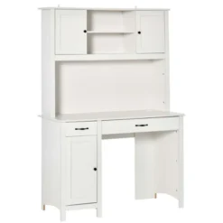 HOMCOM Computer Desk With Hutch, Home Office Workstation With Storage Shelves Drawers Cabinets 12 HOMCOM Computer Desk With Hutch, Home Office Workstation With Storage Shelves Drawers Cabinets -Homcom GUEST 45c8afa7 7a89 4964 a099 544a8934f1dc