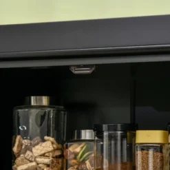 HOMCOM Freestanding Modern 4 Door Kitchen Pantry, Storage Cabinet Organizer With 6-Tier Shelves, And 4 Adjustable Shelves, Black -Homcom GUEST 45caaf95 7daf 46a3 a101 c92b5d8a3914