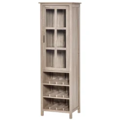 HOMCOM Tall Wine Cabinet, Bar Display Cupboard With 12-Bottle Wine Rack, Glass Door And 3 Storage Compartment For Living Room, Home Bar, Dining Room -Homcom GUEST 46900253 8471 4446 8704 d51a08a3054b