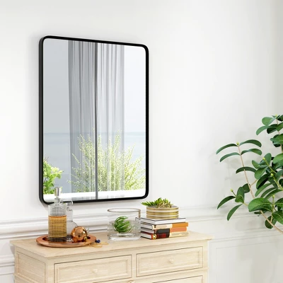 HOMCOM Aluminum Frame Wall Mounted Mirror, Decorative Rectangular Wall Mirror (Horizontal/Vertical) 1 HOMCOM Aluminum Frame Wall Mounted Mirror, Decorative Rectangular Wall Mirror (Horizontal/Vertical)