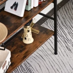 HomCom 3-Tier Industrial Style Storage Metal Wooden Shelf -Homcom GUEST 4a6fc153 5ec5 4ea5 933c 7bb3658a9a73