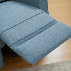 HOMCOM Electric Power Recliner Armchair With USB Charging Station, Sofa Recliner With Linen Upholstered Seat And Retractable Footrest, Blue -Homcom GUEST 4a8a82ae 838a 424d 81bd de7b03f6aeba