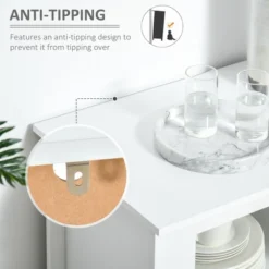 HOMCOM Modern Sideboard, Serving Buffet Cabinet, Cupboard With Glass Doors, Drawers And Adjustable Shelves For Living Room, White -Homcom GUEST 4b6b1193 1794 4bbe 9345 21647b2f38fc