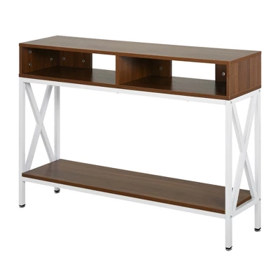 HOMCOM Industrial Style Entryway Console Table Desk With Shelf For Living Room, Or Bedroom 3 HOMCOM Industrial Style Entryway Console Table Desk With Shelf For Living Room, Or Bedroom - Image 3
