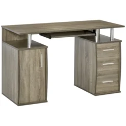 HOMCOM 47" Computer Desk With Keyboard Tray And Storage Drawers, Home Office Workstation Table With Storage Shelves 12 HOMCOM 47" Computer Desk With Keyboard Tray And Storage Drawers, Home Office Workstation Table With Storage Shelves -Homcom GUEST 4c6e989d 4475 4c04 8ae4 c9aea510f0ea