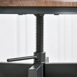 HOMCOM 3 Piece Industrial Adjustable Dining Table Set, Bar Height Bistro Table And Swivel Pub Stools For Small Space 8 HOMCOM 3 Piece Industrial Adjustable Dining Table Set, Bar Height Bistro Table And Swivel Pub Stools For Small Space -Homcom GUEST 4e5e0410 f161 4de7 b316 be2b092b53d5