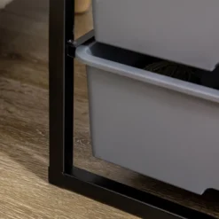 HOMCOM Dresser Storage Drawers With 6 Plastic Bins And Steel Frame, Crafting Bins For Living Room, Bedroom, Grey 9 HOMCOM Dresser Storage Drawers With 6 Plastic Bins And Steel Frame, Crafting Bins For Living Room, Bedroom, Grey -Homcom GUEST 528ddbb6 753c 45ad 8d7f 29f50e414848